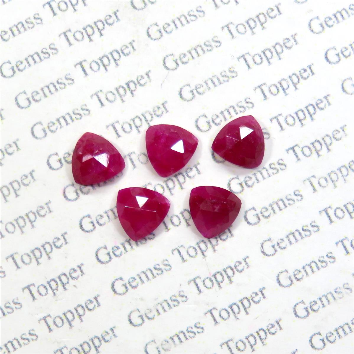 Ruby 10x10 mm Trillion Rose Cut